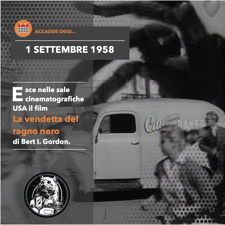 📆 accadde OGGI... 1 settembre 1958: esce nei cinema USA il film "La vendetta del ragno nero" ("Earth vs. The Spider") di Bert I. Gordon | wp.me/p8yJ1A-8G