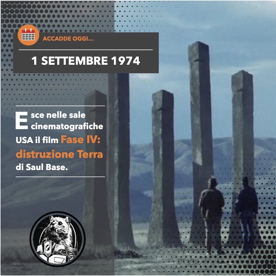 📆 accadde OGGI... 1 settembre 1974: esce nei cinema USA il film "Fase IV: distruzione Terra" ("Phase IV") di Saul Bass. 👉 Link: wp.me/p8yJ1A-1W8