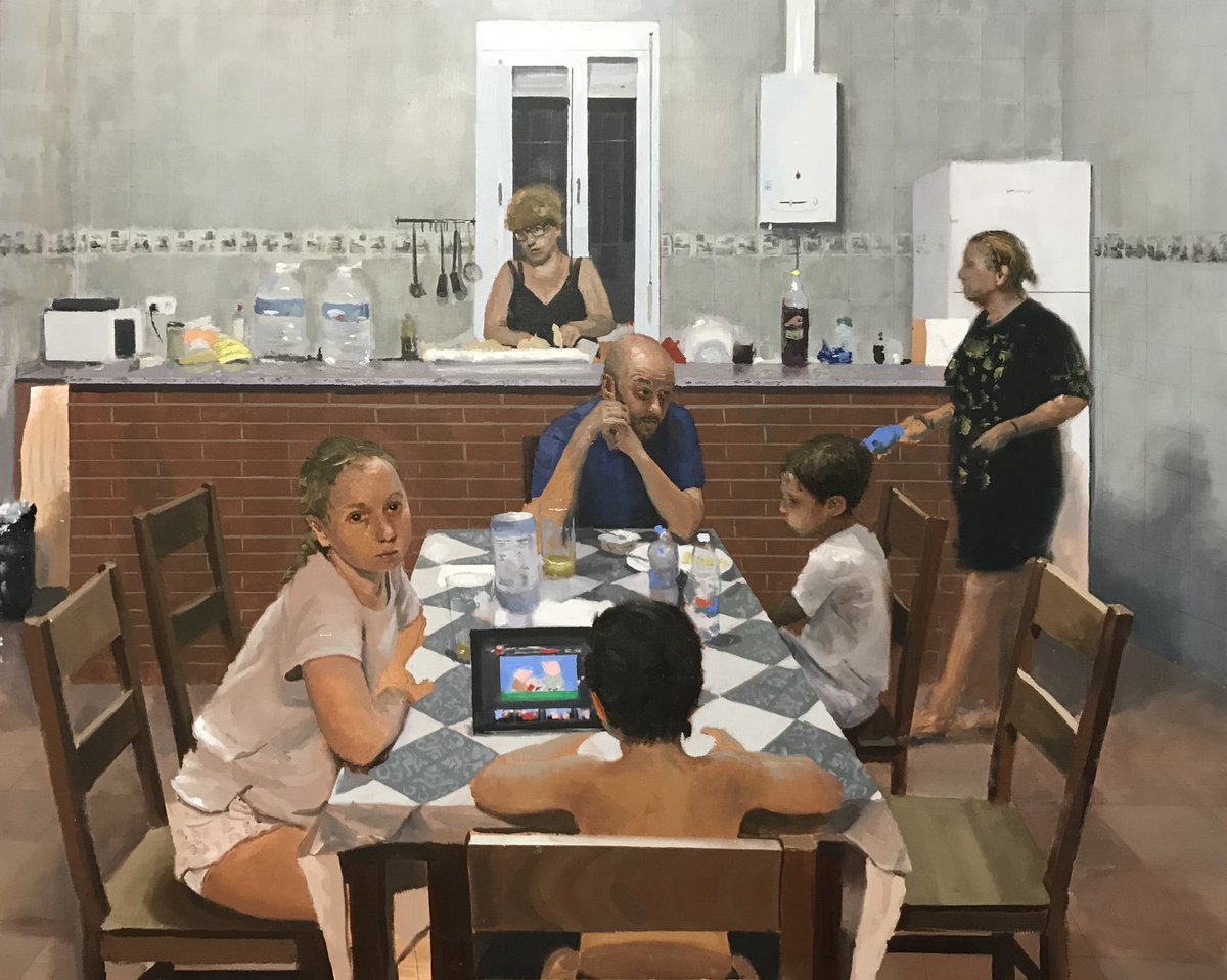 pepebaenanieto's tweet photo. Escenas familiares , óleos sobre lino https://t.co/xQNG5TLmQ2