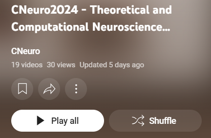 Videos of all the lectures delivered at the CNeuro2024 summer school in theoretical and computational neuroscience.
youtube.com/playlist?list=…