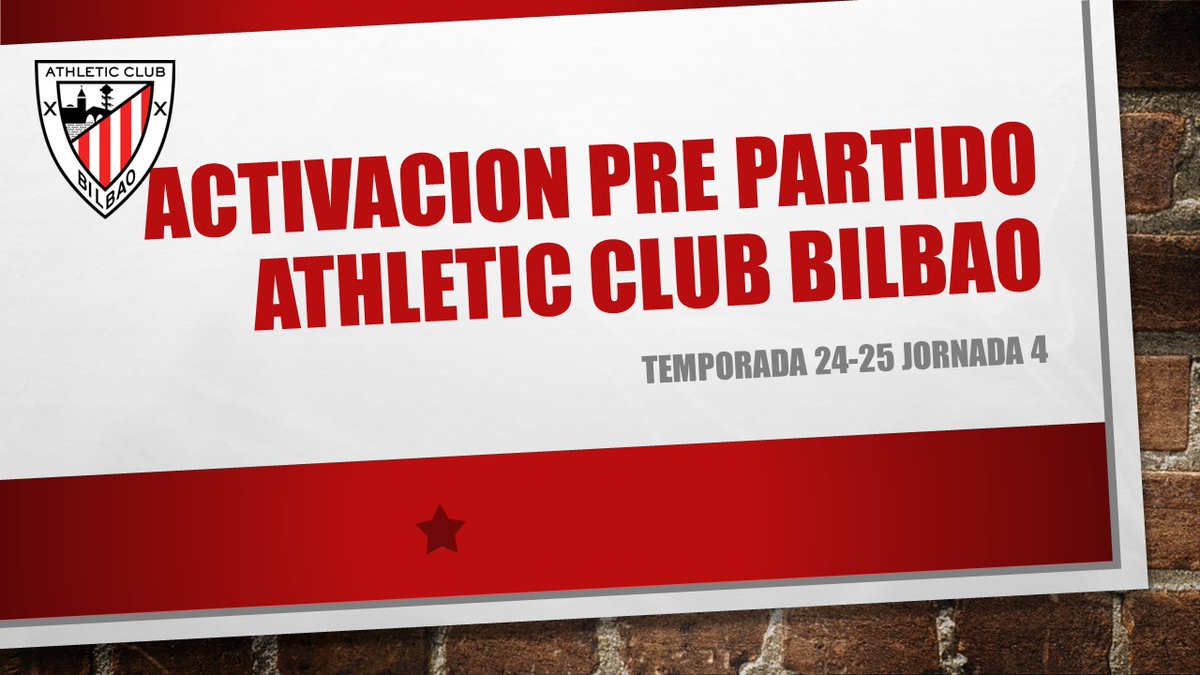 Os comparto la activación pre-partido del Athletic - Atlético, si os gusta 🔄o  ❤️

⚽️ Activación pre partido
⏰19:00
🏟️San Mames
🆚 Athletic - Atlético
🗓️ Jornada 4