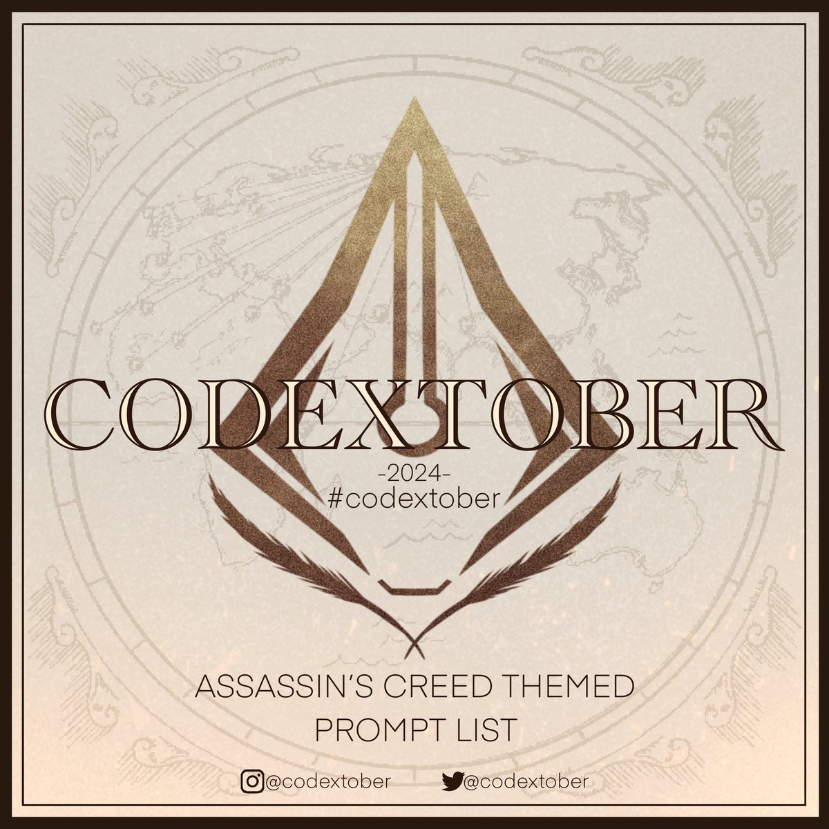 codextober's tweet image. It’s back, again! Codextober is an Assassin’s Creed themed creative challenge for October.

Tag your work with #codextober and/or tag @codextober so we can check it out and share! We can’t wait to see what you all create. More info below!

Safety and Peace ✨
#AssassinsCreed