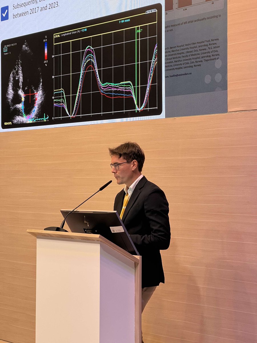 It was exiting, on behalf of the Akershus Cardiac Examination (ACE) 1950 Study team, to present the preliminary data from the MRI caput sub-study at the ESC. Silent brain infarcts was a common finding, and was not associated with echocardiographic signs of atrial cardiopathy.