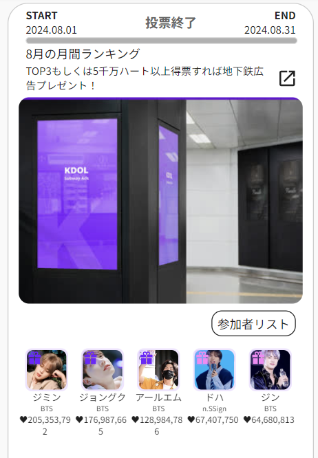 kdol83996973's tweet photo. #KDOL 2024年8月の月間ランキング広告応募

2位 #BTS #ジョングク

広告達成おめでとうございます！
案内に従って【9月7日まで】西安をお送りください。
https://t.co/iY4HmxoBeL

KDOLさんのランキングを見よう🔻🔻
https://t.co/kWRkjVxzKh

#HAPPJKDAY #꾸기생일ㅊㅋ #정국 #JUNGKOOK #ジョングク https://t.co/JQtMSMeyb4
