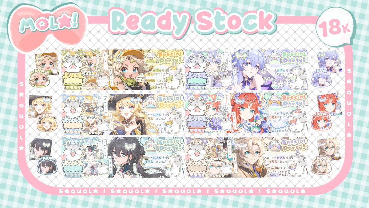 ☆ any interaction would be appreciated!

(24/30) hai! mola bawa ready stock layout genshin, hsr, proseka, etc. nih! dapet ava jpg + png dan 1 stamp loyalty card jugaa! bisa take mulai jam 21.00 WIB atau book mulai jam 19.00 WIB with fee +2k! >__<

t. #zonauang #zonaba #zonajajan