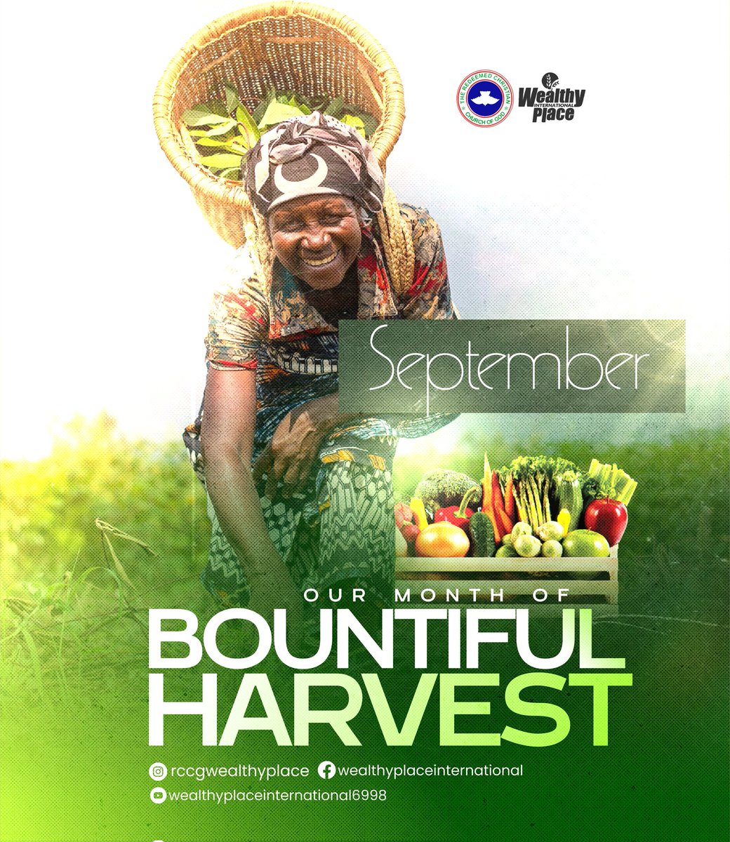 rccgwpi's tweet image. It&apos;s a season of bountiful harvest, our season of abundance, our season of plenty, our season of overflowing blessings. Welcome to the month of September!!

Happy New Month!!!🎉🎉🎉💃💃💃#spetember #newmonth #plenty #IndependenceDay2024 #wpi #rccg #rccgtheamericas #rccgworldwide