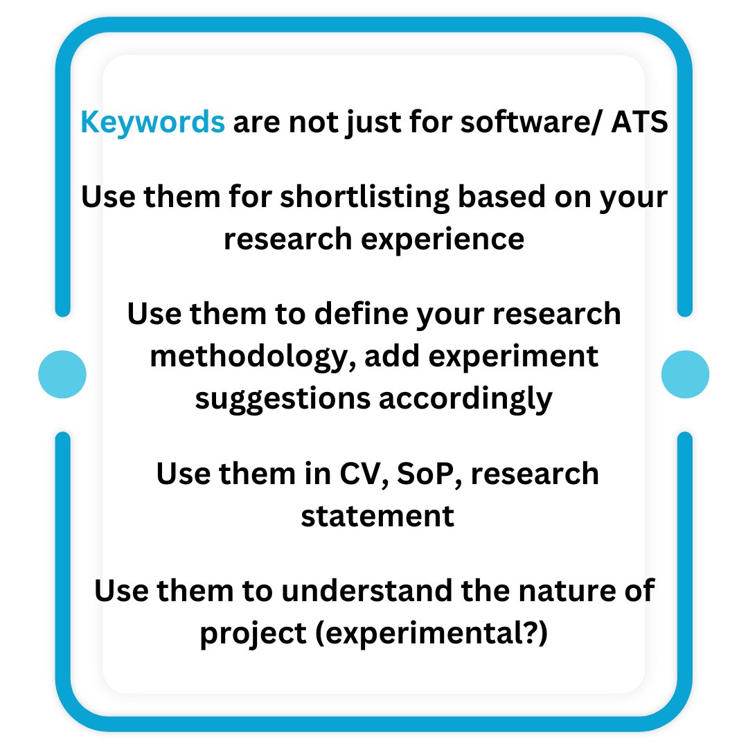 ConsultEd15's tweet image. Keywords are relevant when you check for funded PhD programs, especially structured ones. Use them to identify the funded positions, documentation and understand the work type.
.
.
.
.
.
.
.
.
#ConsultEd #keywords #fundedPhD #educationinEurope