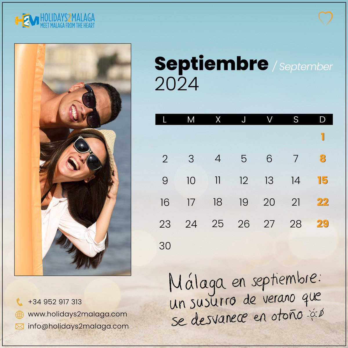 💐☀️📚#BienvenidoSeptiembre!
#welcomeseptember

✨Ven visitar la #costadelsol de #Andalucía y disfruta de los mejores #apartamentosturísticos con #holidays2malaga 

🏠 holidays2malaga.com
📧 info@holidays2malaga.com
☎️ tel:+34644033138

#rentalapartments #rentalmalaga