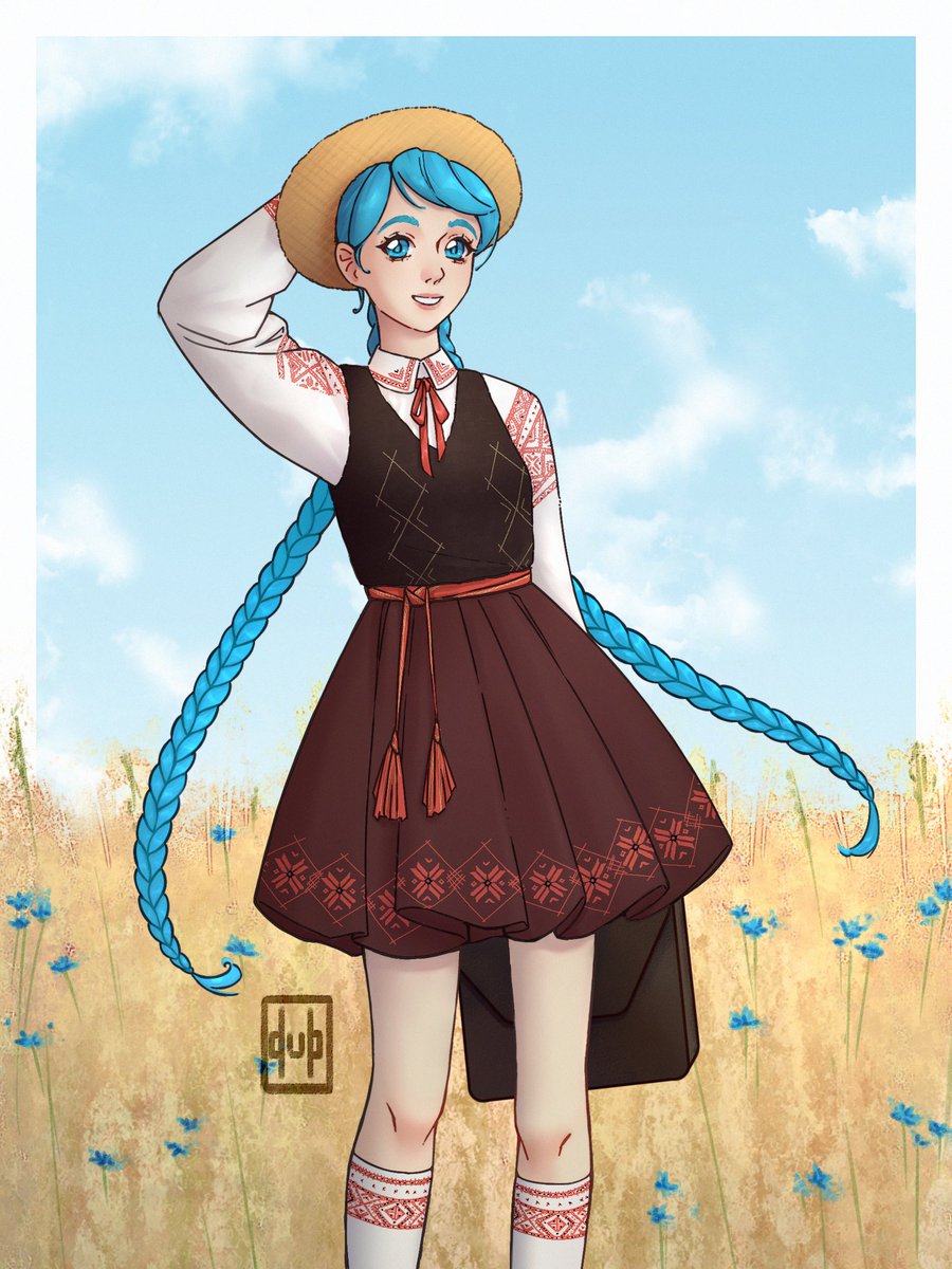 dubqp_'s tweet photo. Belarusian Miku 🩵 https://t.co/uMemLKDOud