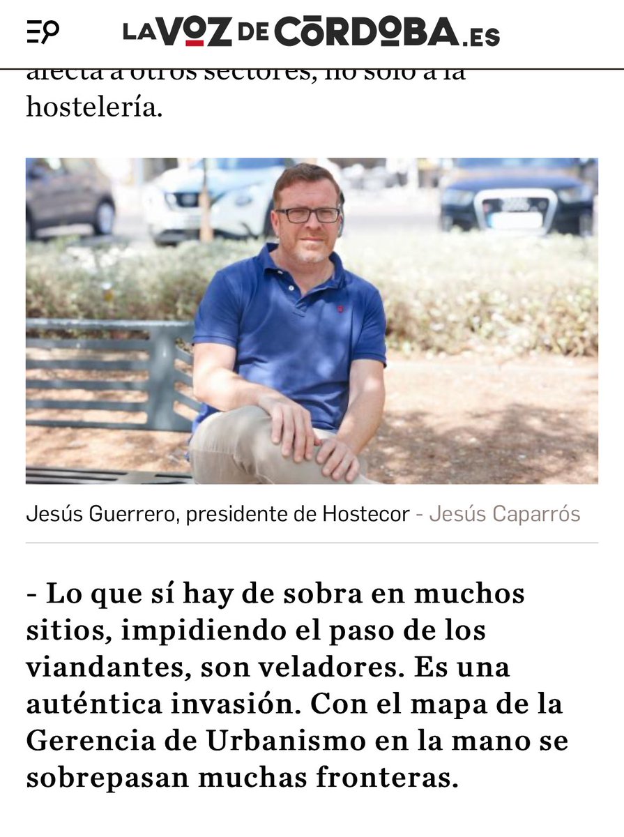 En mi libro de memorias que nunca escribiré, hablaré de los personajes que me hicieron la vida imposible con el tema de los “veladores”  
Curiosidad, el medio de comunicación que estaba en que “quería acabar con el empleo y que odiaba a los hosteleros”, hace esta pregunta, lean…