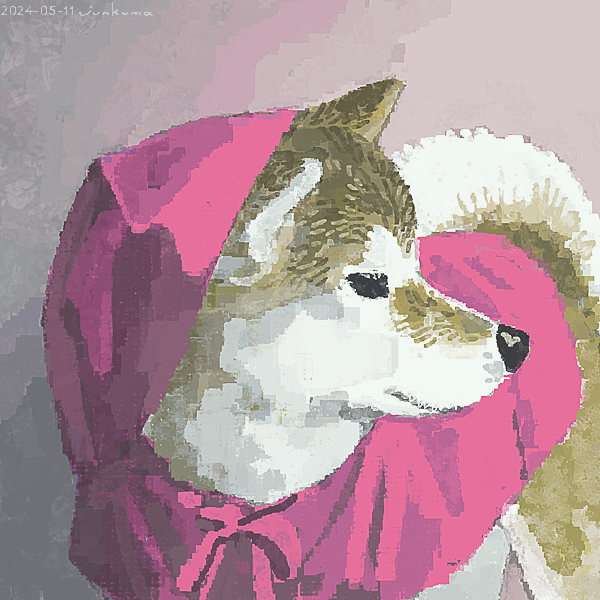 雨の日だけカラフルな犬