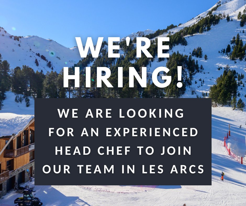VIP_SKI's tweet image. We’re on the hunt for an experienced Head Chef at our ski hotel in Les Arcs. 

If you’re passionate about creating and executing top-notch menus and have the leadership skills to manage a high-performing kitchen team, we'd love to hear from you! 

#Hiring

bit.ly/3aAMYHr