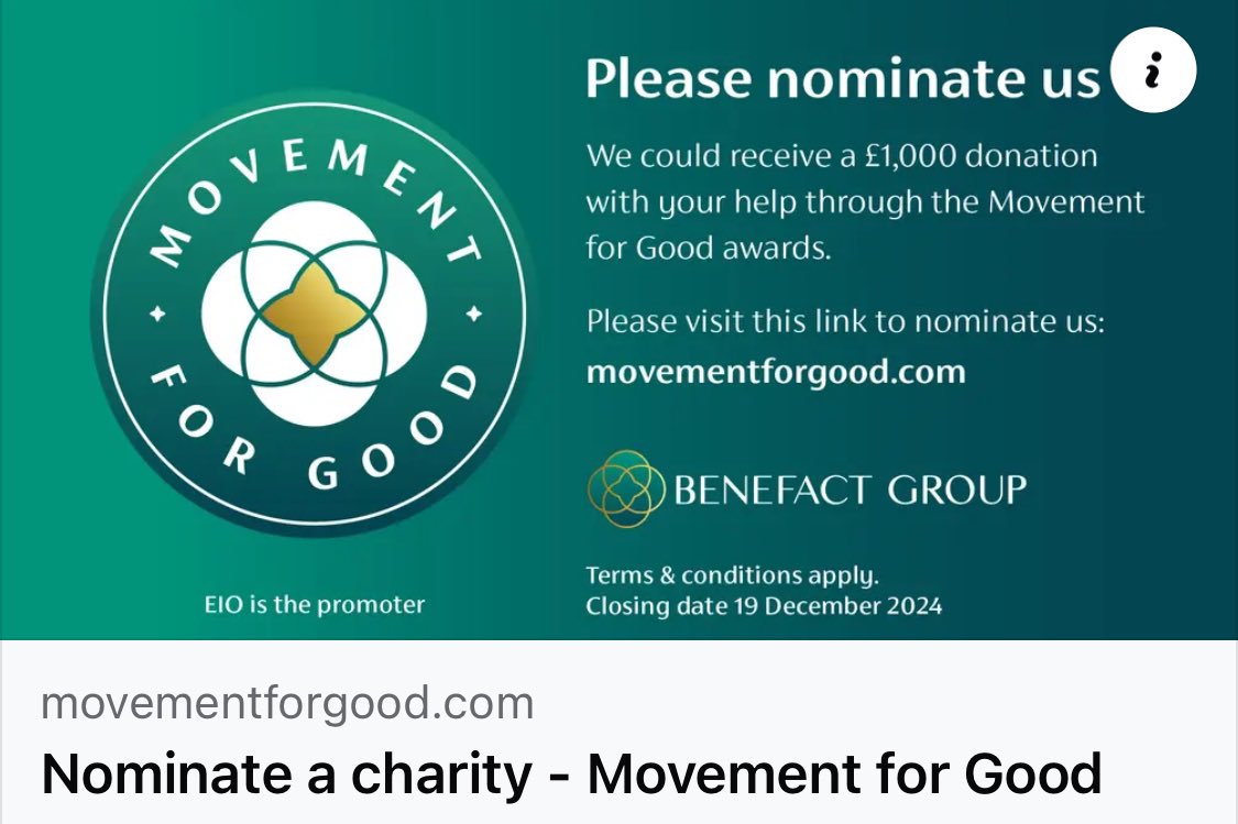There is a chance we could win £1000! Just imagine what we could do with that money. Think of all those full tummies, sterilised #dogs, stopping the stream of unwanted puppies. Vaccinations and medical treatments we could give. It's super simple to nominate us; you don't need to