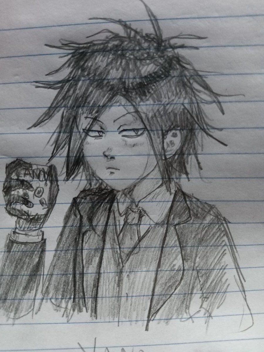 Cant cook digital art rn, so this is traditional art I sketched due class :P . Yano with candies:3  
#Arttwt #Artmoots #ODDTAXI #YanoHaruhito #Oddtaxifanart #traditionalart