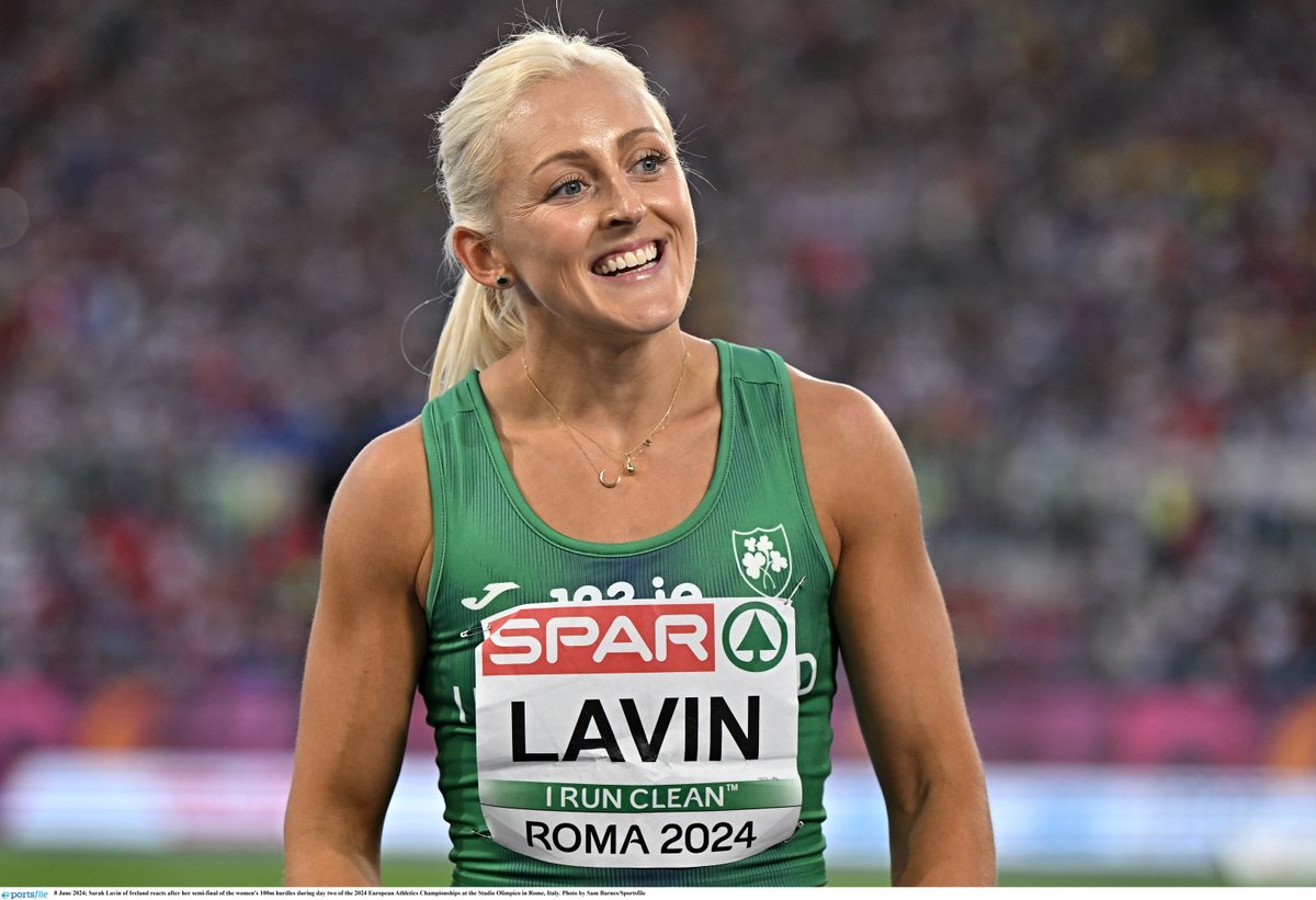 Sarah Lavin (Emerald AC) returns to action in the 100m Hurdles at the Fribourg Track Lab meet in Switzerland this afternoon 🤩

⏰ 3:15pm
📺 tinyurl.com/42mf7567

#IrishAthletics