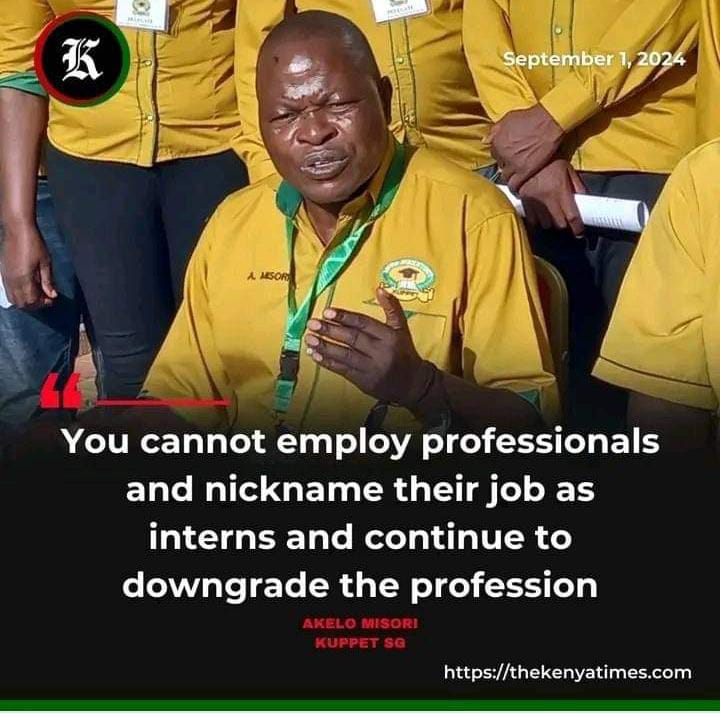 Our families are breaking up, our parents can't trust us any more, intern teachers are turning alcoholics and full of suicidal thoughts all because they are workers who can't even pay their bills. What a shame to bear????  <a href="/amerix/">Eric</a>  <a href="/AlinurMohamed/">Alinur Mohammed</a>  <a href="/MoraraKebasoSnr/">Morara Kebaso</a>