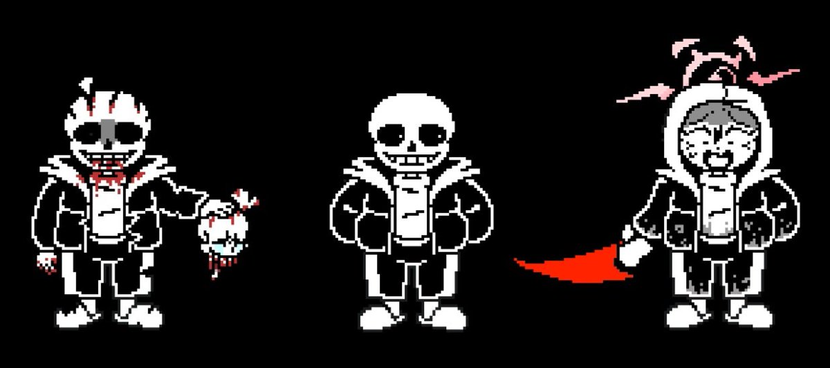 chendechuan1's tweet photo. There is one impostor among us #formertimetrio #BlueArchive #sans #undertale https://t.co/kBk5XodX7x