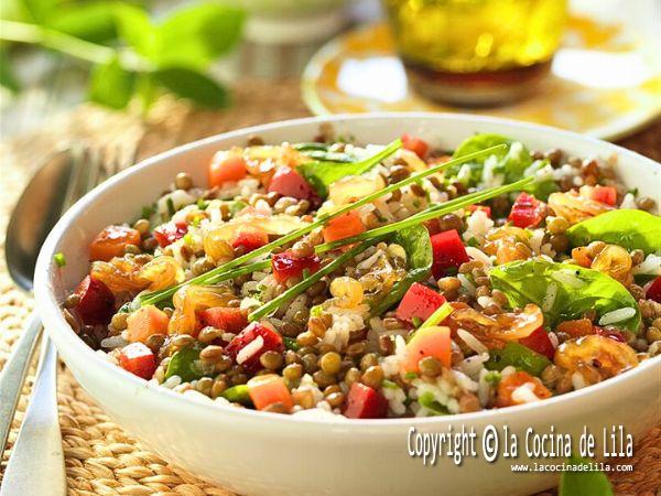 Ensalada de arroz y lentejas dlvr.it/TCfPRv - @lacocinadelila
