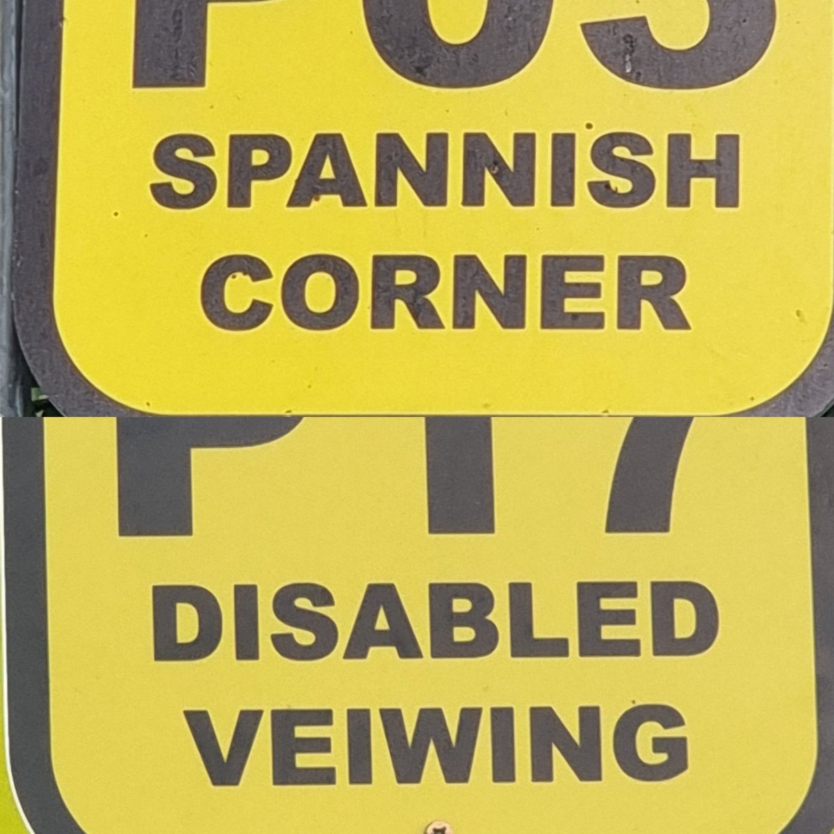 "Right Dave, just need you to proofread those signs, and then we'll get to the pub."
"Done."