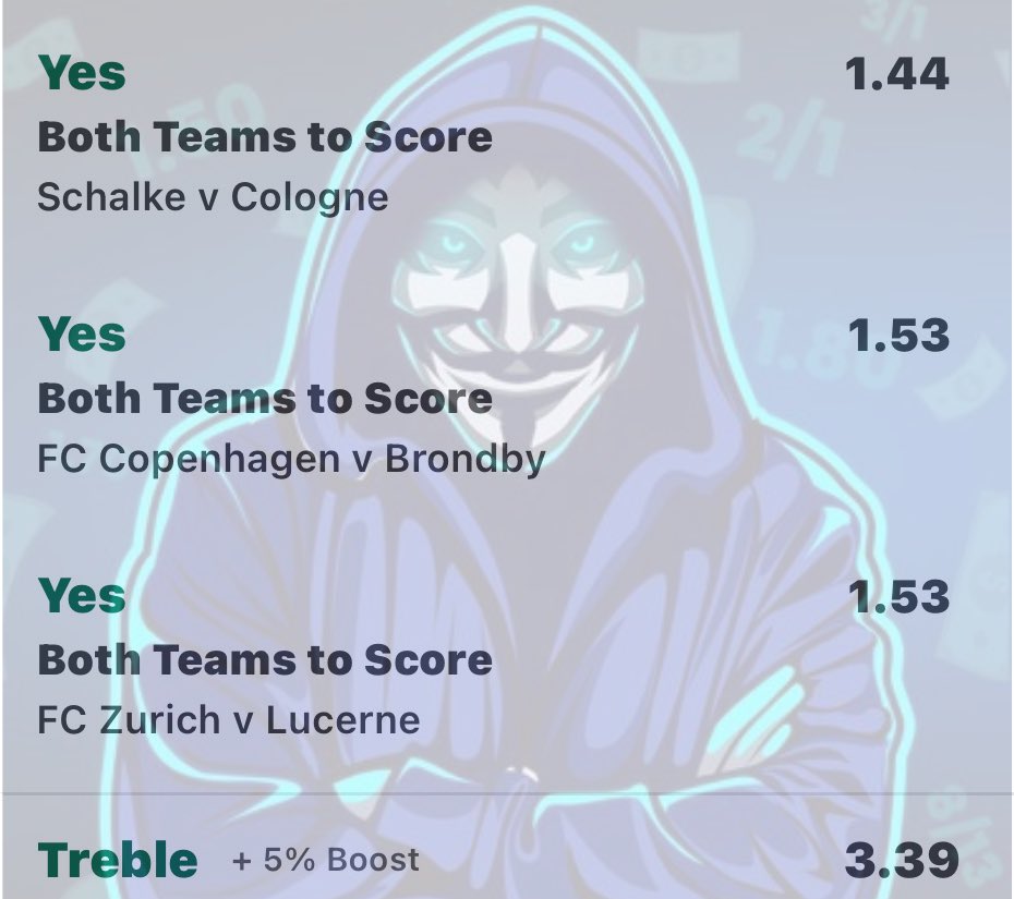 An0nTipster's tweet image. ⚽️ Sunday Winning Tips! ⚽️

💰 Over 1.5 Goals Acca: 2.89
🔥 Over 2.5 Goals Acca: 6.23
⚡️ BTTS Treble: 3.39
🚀 Teams to Win Acca: 7.53

Please Like ❤️ + Repost 🔄 Help us Grow