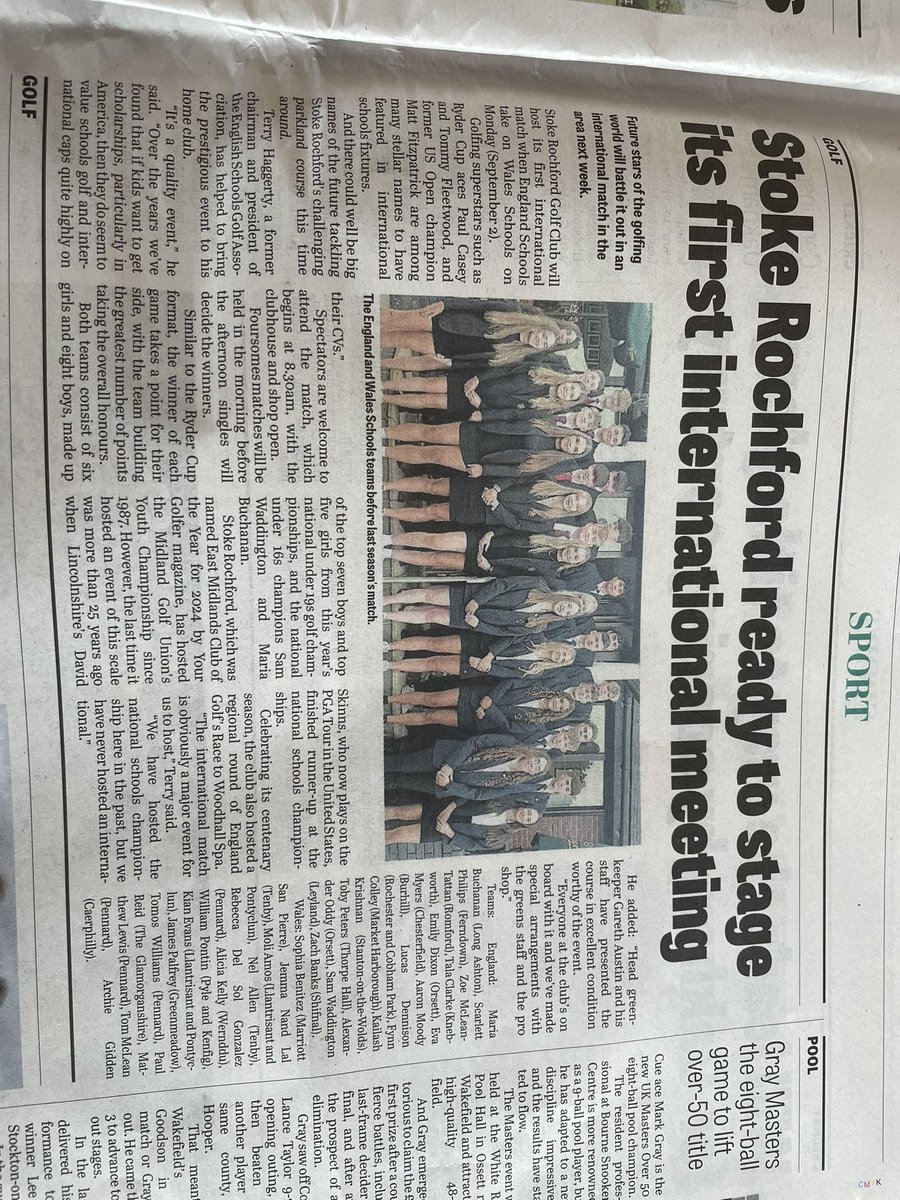 Welsh Schools Golf (@welshschoolsga) on Twitter photo All set for this weekends Schools International - Media Coverage #SchoolsGolf All set for this weekends Schools International - Media Coverage #SchoolsGolf