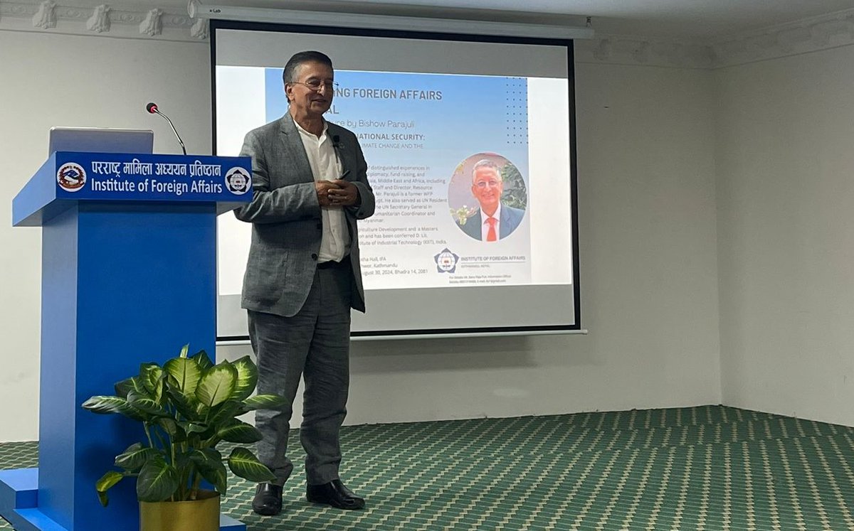 An #IFA_Lecture was delivered by <a href="/BishowParajuli/">Bishow Parajuli</a> on the topics FOOD SECURITY IS NATIONAL SECURITY. It touched upon many pertinent natinal and international issues of food security and its relations to development and overall national security.