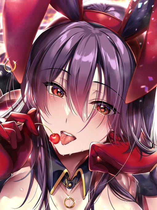 🐇E×E50号記念イベント「Love it!!」参加作家🐇
【第24弾 ひなづか凉先生】

ひなづか凉先生(@zuka_ryo)が描かれるのは、柔らかな視線がキュートな正統派オトナ黒髪バニーガール❤️

アナタのさくらんぼも、転がされちゃってください♪ 