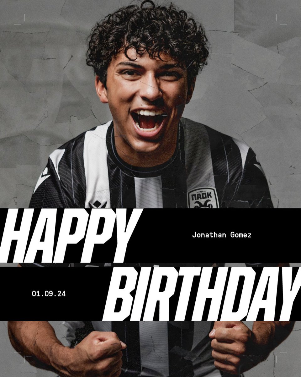 #PAOKFamily Χρόνια πολλά #JoGo! Υγεία, ευτυχία και πάντα επιτυχίες! #Gomez #bday #wishes #PAOK 

➡️ paokfc.gr/nea/20240901-x…