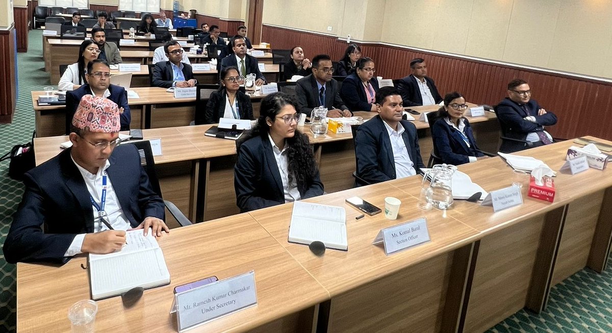 A three-day training on Economic Diplomacy targeted at <a href="/MofaNepal/">MOFA of Nepal 🇳🇵</a> officials newly deputed to various Nepali Missions abroad started today with Mr Gyan Chandra Acharya presenting "An Ambassador's Overview" and <a href="/Gocorawasthi/">Gokarna Raj Awasthi</a>  "A Private Sector's Overview".