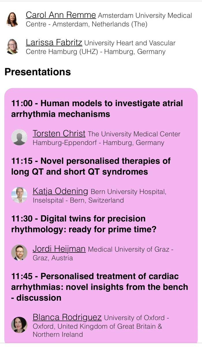 Carol Ann Remme (@carolremme) on Twitter photo Join us at 11:00 for the session on
Personalised treatment of cardiac arrhythmias: novel insights from the bench
Room San Marino
#ESCCongress #ESCBasicScience
<a href="/JordiHeijman/">Jordi Heijman</a> <a href="/OdeningLab/">Odening Lab</a> <a href="/UCCS_HH/">University Center of Cardiovascular Science (UCCS)</a> Join us at 11:00 for the session on
Personalised treatment of cardiac arrhythmias: novel insights from the bench
Room San Marino
#ESCCongress #ESCBasicScience
<a href="/JordiHeijman/">Jordi Heijman</a> <a href="/OdeningLab/">Odening Lab</a> <a href="/UCCS_HH/">University Center of Cardiovascular Science (UCCS)</a>