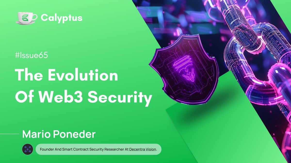 Calyptus (@calyptus_web3) on Twitter photo From Dark Matter Research to Smart Contract Security 🌌🔐
This week, we spoke with <a href="/MarioPoneder/">Mario Poneder</a> Founder and Smart Contract Security Researcher at decentra.vision.
Grab a coffee and join us as we explore the evolution of #Web3 security! 🧵 From Dark Matter Research to Smart Contract Security 🌌🔐
This week, we spoke with <a href="/MarioPoneder/">Mario Poneder</a> Founder and Smart Contract Security Researcher at decentra.vision.
Grab a coffee and join us as we explore the evolution of #Web3 security! 🧵