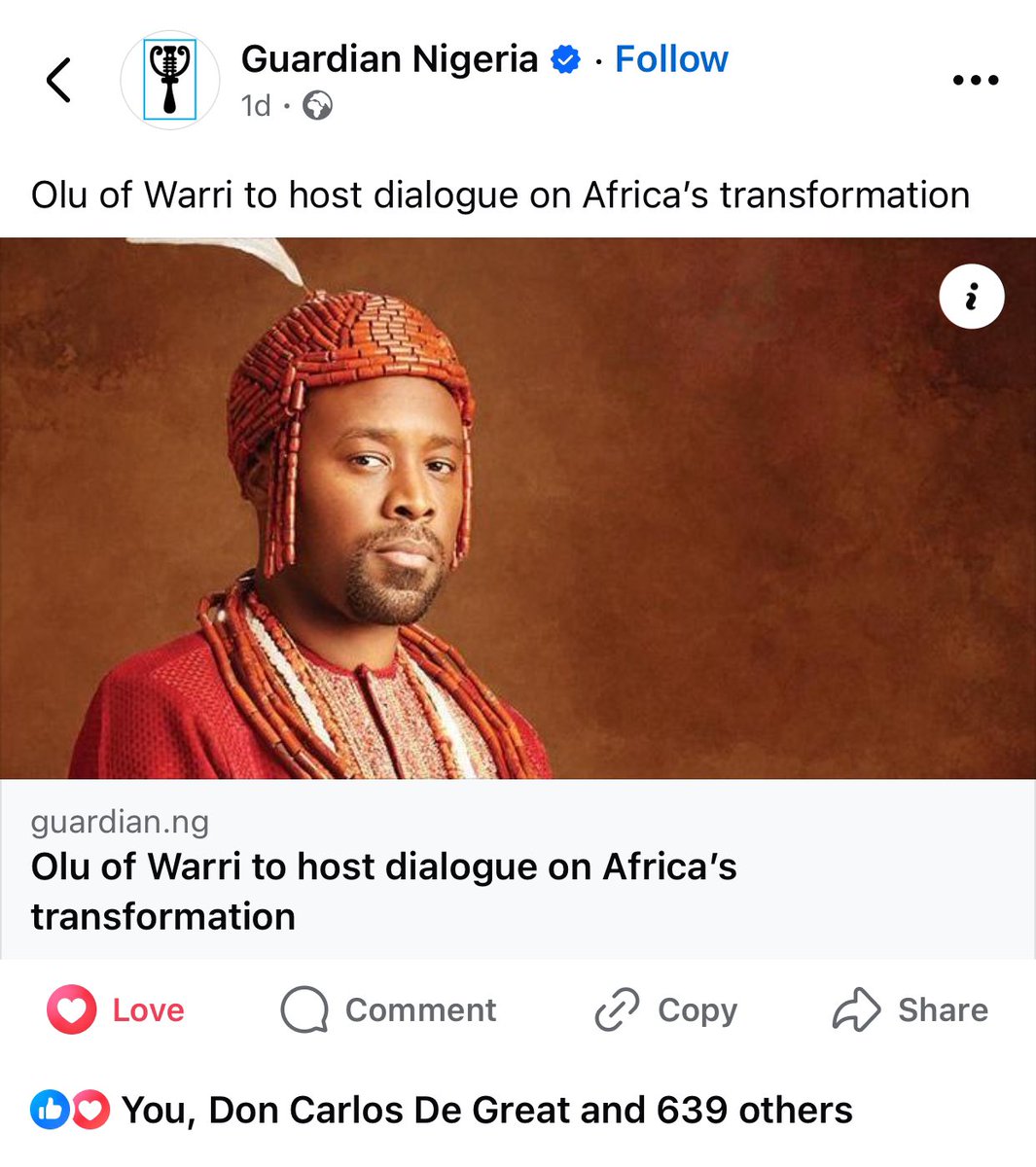 Lord_Of_Warri's tweet photo. When I read the comments under an article about the Olu of Warri, I realized that we can't force these people to love or coexist peacefully with us. It's clear that some individuals are driven by hate, and it's pointless to try to change their mindset. 

The constant barrage of hateful and insulting comments from the Urhobo’s online has made it clear that we will never be able to find common ground with them, especially since their ultimate goal is to undermine the Itsekiri people. I've come to the conclusion that it's futile to pursue peace with them. Instead, we should focus our energy on seeking autonomy and breaking free from Delta State.