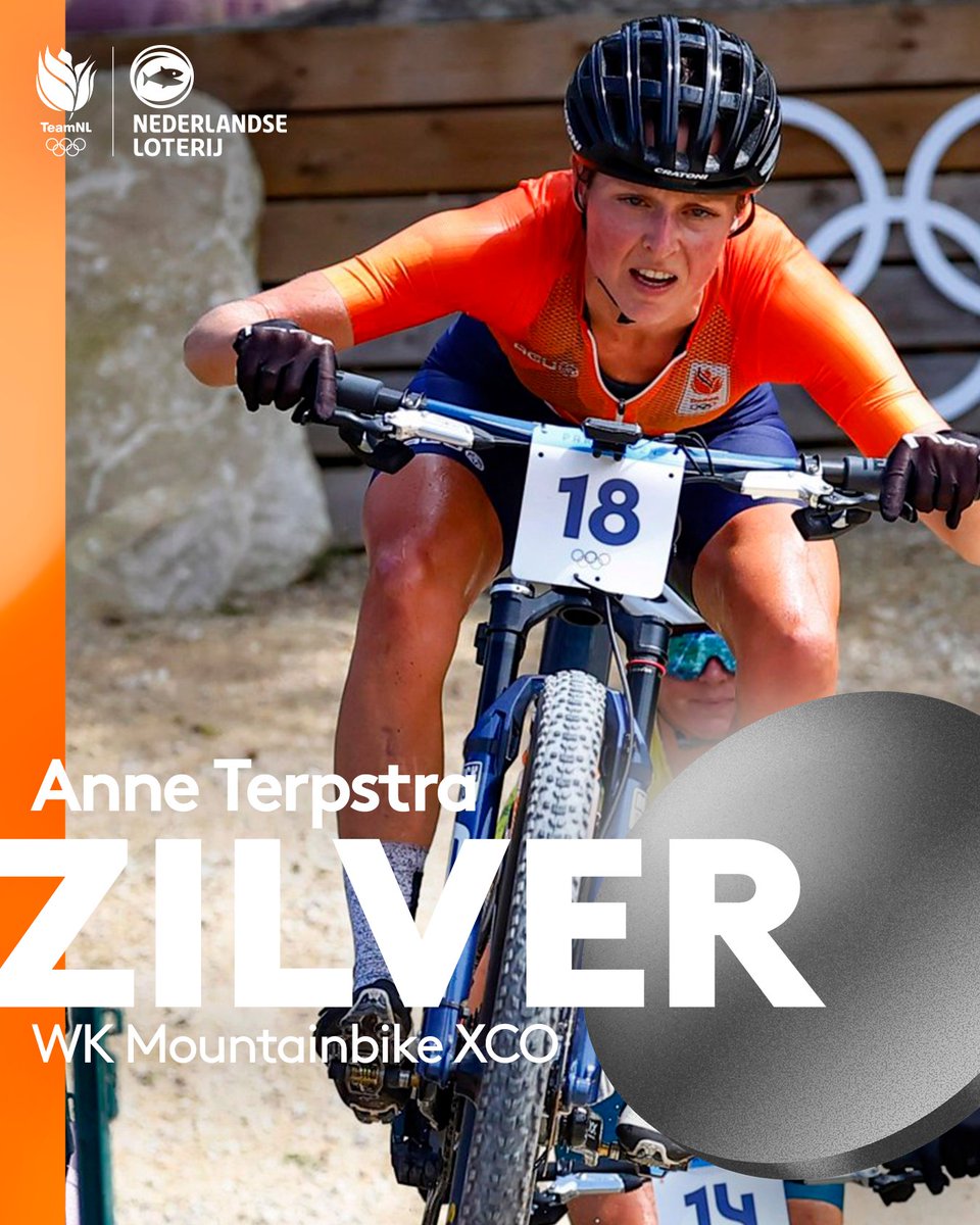 KNWU's tweet photo. Wat een ochtend op het WK Mountainbike in Andorra! Puck Pieterse wint als eerste Nederlandse vrouw ooit het WK Mountainbike XCO! Anne Terpstra rijdt achter haar naar het zilver! https://t.co/xN9JzUZLRy