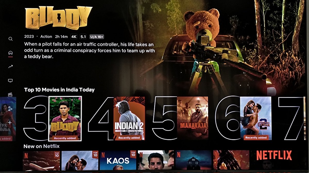 Allu Sirish (@allusirish) on Twitter photo BUDDY is now trending at #3 on <a href="/NetflixIndia/">Netflix India</a>. Thank you for all the love!!! ❤️❤️❤️ BUDDY is now trending at #3 on <a href="/NetflixIndia/">Netflix India</a>. Thank you for all the love!!! ❤️❤️❤️