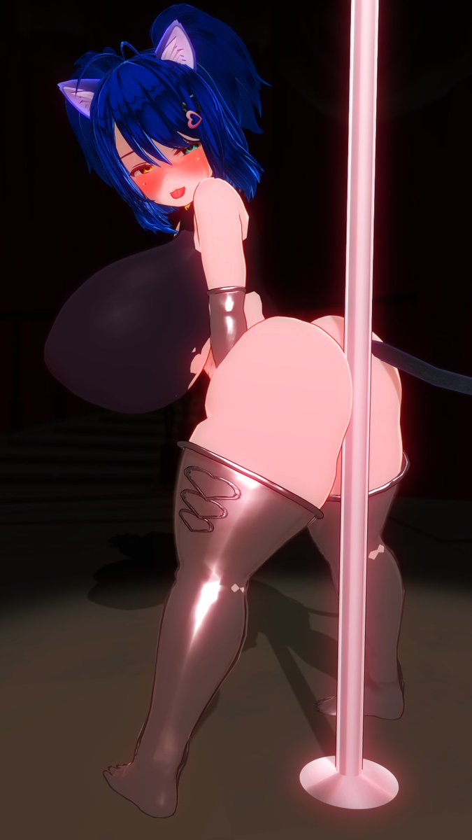 透け透けぴっちりハイレグレオタードラリアちゃんのポールダンス……… 