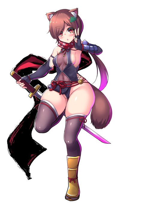 今日は #くノ一の日 、くのいち衣装絵をサムネ使っていただいてる馬小屋ねる子さんがこのあと20時から新作ゲーム「闇の仕事人KAGE」配信予定ですー 