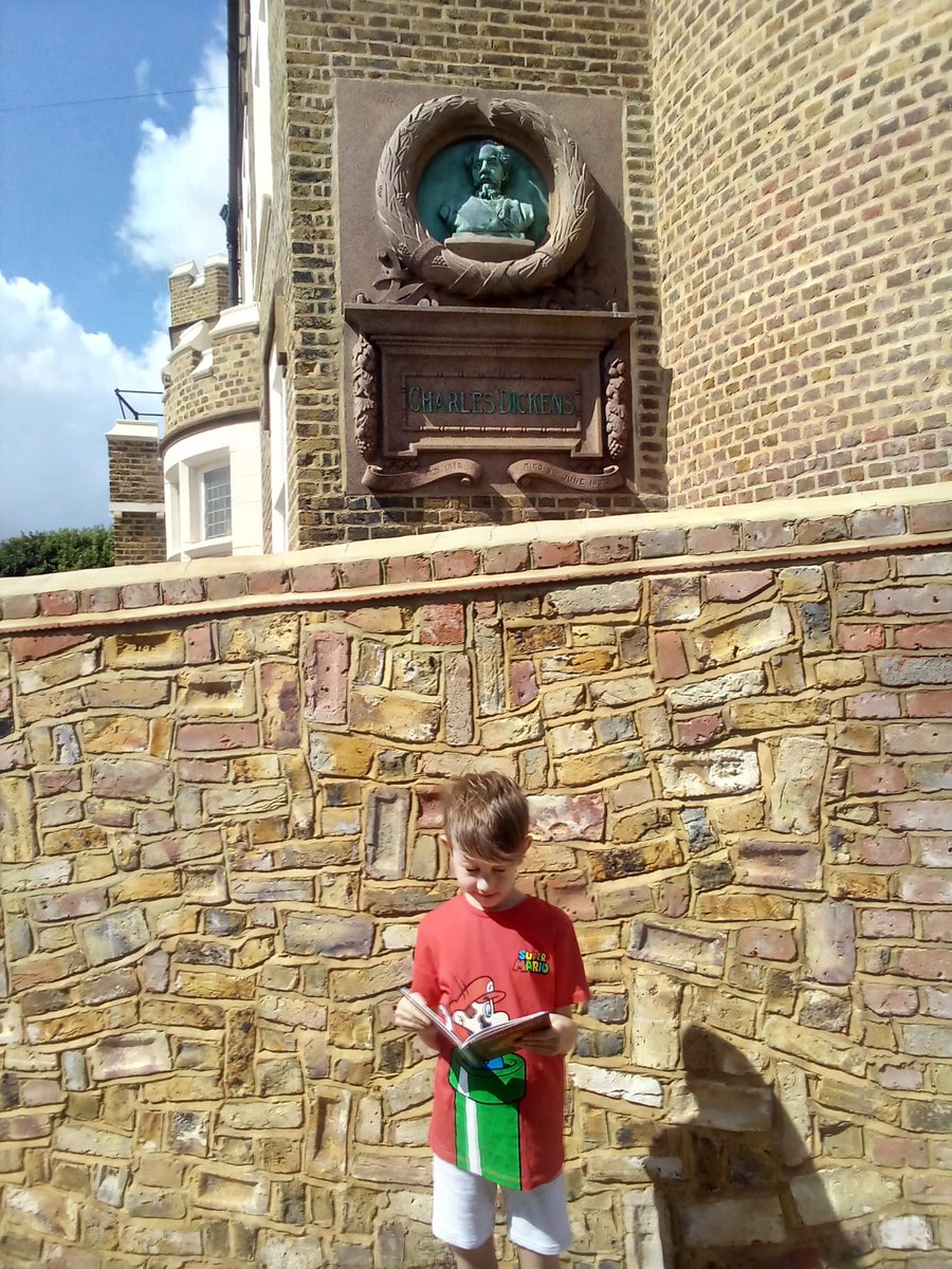 gemmakigs's tweet photo. @SandwichJunior Caspian reading somewhere poetic at Bleak House, where Charles Dickens wrote many of his poems. https://t.co/R5OKJxQTl4