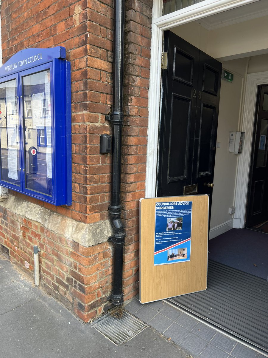 It is the first Sunday of the month which means #Winslow <a href="/Conservatives/">Conservatives</a> Cllr’s <a href="/davidgoss/">David Goss</a>, <a href="/BillyStanier1/">Billy Stanier</a> &amp; John Chilver (<a href="/claycon/">John Chilver</a>) hold their monthly <a href="/BucksCouncil/">Buckinghamshire Council</a> Councillors’ Surgery from 10:30am to 12pm in the Winslow Town Council Offices. No appointment needed &amp; all welcome!