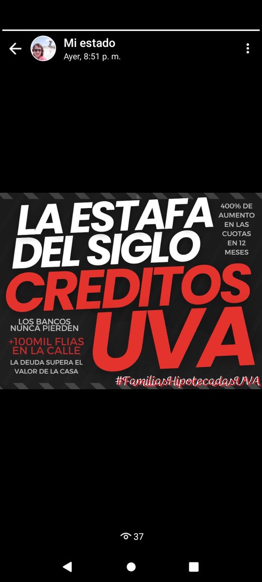#FamiliasUVA #HipotecasUVA Se vienen los desalojos # Basta de USURA  .<a href="/ezeatauche/">Ezequiel Atauche</a> .<a href="/VZimmermannOK/">Víctor Zimmermann</a> .<a href="/LupeTagliaferri/">Guadalupe Tagliaferri</a> x.com/UsuraUVA/statu…