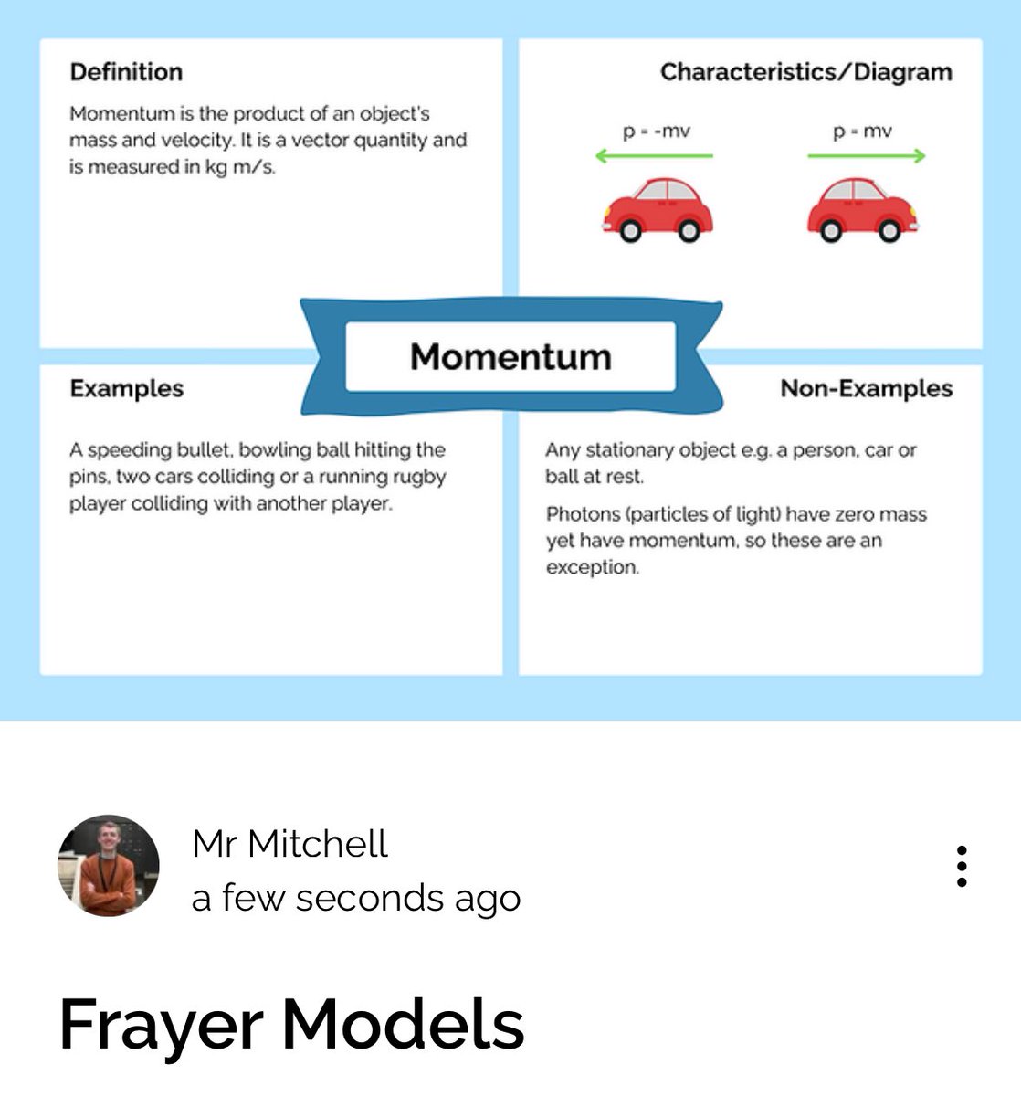 thephysicsacad's tweet photo. Blog Post #13: Frayer Models

https://t.co/60JK6V1AfH https://t.co/j9fYYLpkwD
