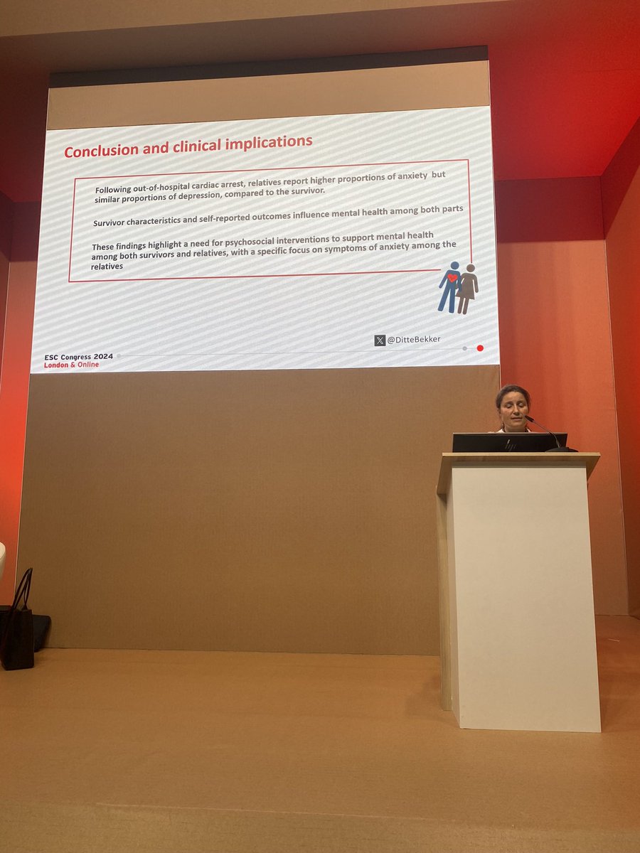BorregaardBritt's tweet photo. Extremely impressed by my ph.d. student @DitteBekker who presented for the first time at an international conference #ESCCongress

Paired mental health outcomes of out-of-hospital cardiac arrest survivors and their closests relatives, results from the #DANCAS survey

Well done 💪🏻 https://t.co/B5N4ROsVFB