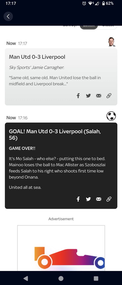 SamNugent10's tweet photo. @FootballCliches Not having "who else?" when a different player has already scored a brace, even if it is Mo Salah, one of the most "who else?" players in PL history https://t.co/6L7GVB2ou3
