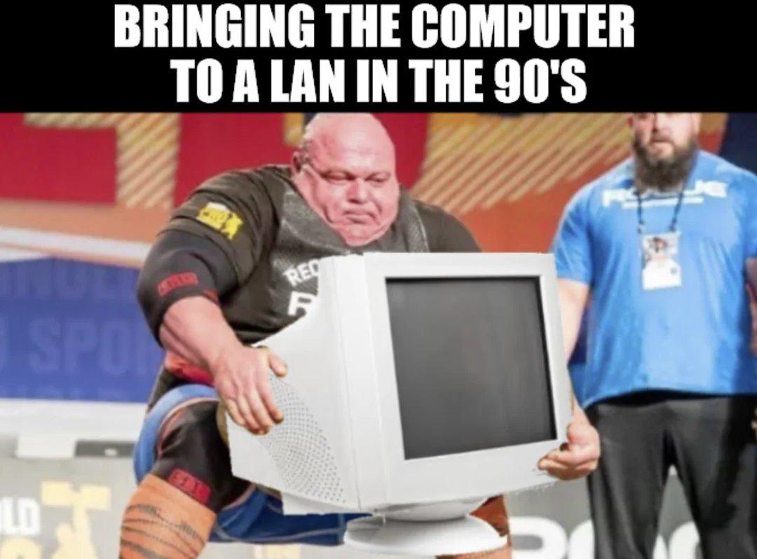 OfficialPCMR's tweet photo. Kids these days will never understand the weight and size of these beautiful monstrosities.

https://t.co/sPXwT1U0YJ https://t.co/S7jywhdoCF