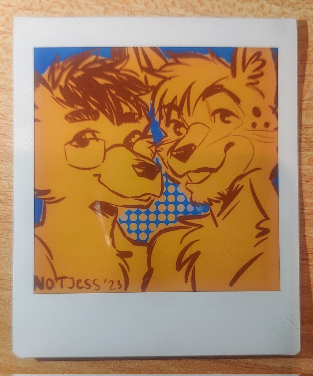 Got this at Philifur too but I wanted it to have it's own post soooooo-

Here's me and <a href="/Borktism/">Bork</a> in an instax photo together :3