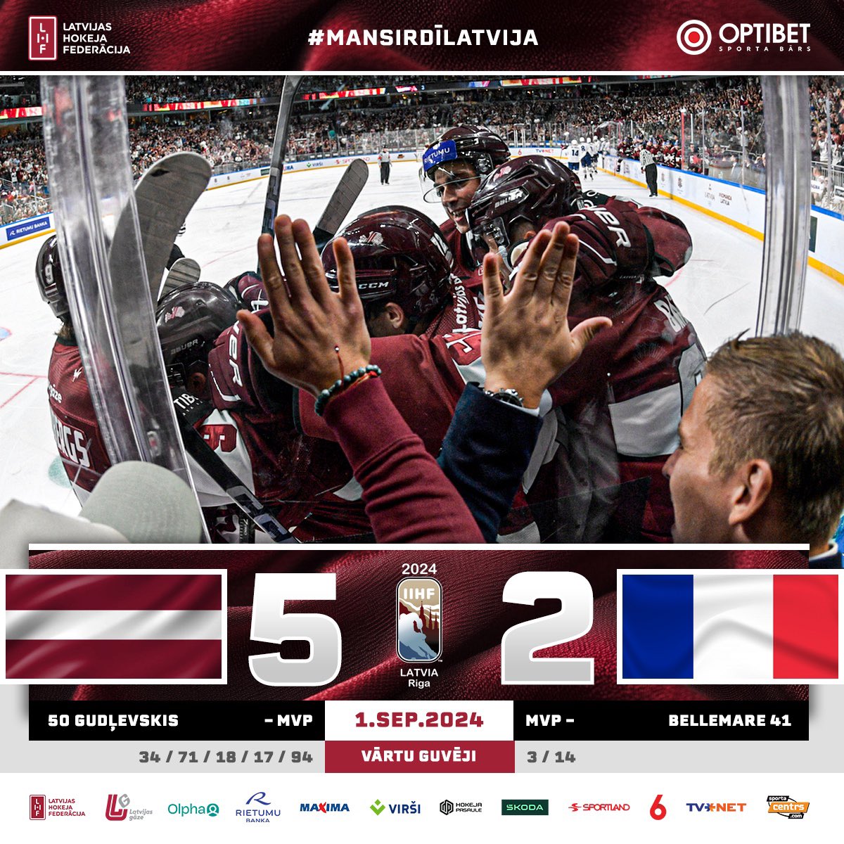 lhf_lv's tweet photo. 🔥🔥🔥 Jāāāāā!!!!! Mēs braucam uz 2026. gada Olimpiskajām spēlēm! https://t.co/KfjOCeRkZ0