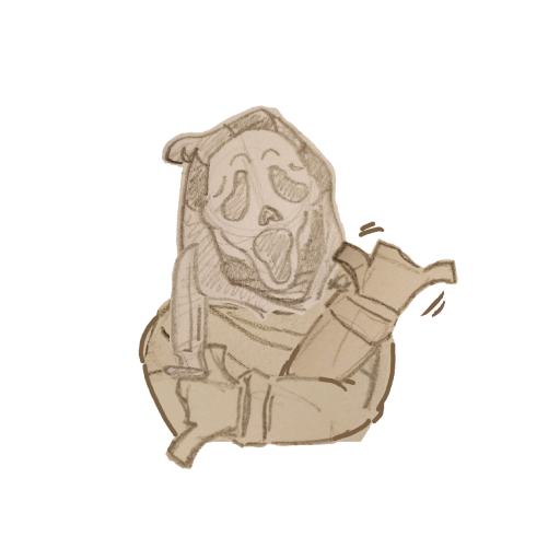 NEW DRAWING???? (ghostface)
This is my "failed" attempt at making a DBD character portrait (failed as in it didn't come out the way I wanted, idk maybe ill try again/improve it) 
#Ghostface #Scream #DeadbyDaylightfanart #dbdfanart