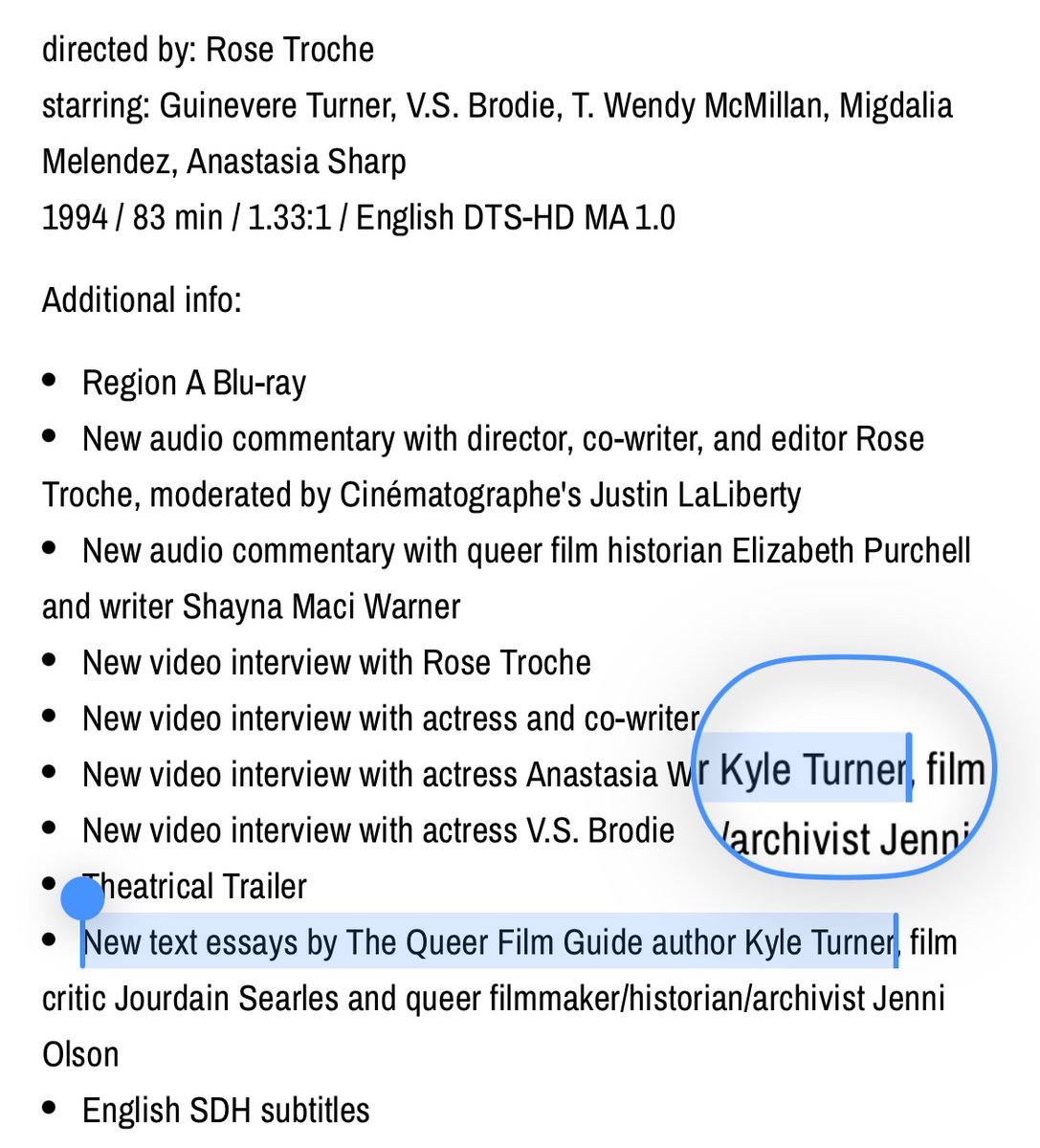 kyle 中和 turner (@tylekurner) on Twitter photo honored as heck to contribute an essay to <a href="/VinegarSyndrome/">Vinegar Syndrome</a> and <a href="/cine_matographe/">Cinématographe Films</a>’s brand spankin’ new Blu-ray of Rose Troche’s iconic GO FISH! and to be in such incredible company!!! vinegarsyndrome.com/collections/fr… honored as heck to contribute an essay to <a href="/VinegarSyndrome/">Vinegar Syndrome</a> and <a href="/cine_matographe/">Cinématographe Films</a>’s brand spankin’ new Blu-ray of Rose Troche’s iconic GO FISH! and to be in such incredible company!!! vinegarsyndrome.com/collections/fr…