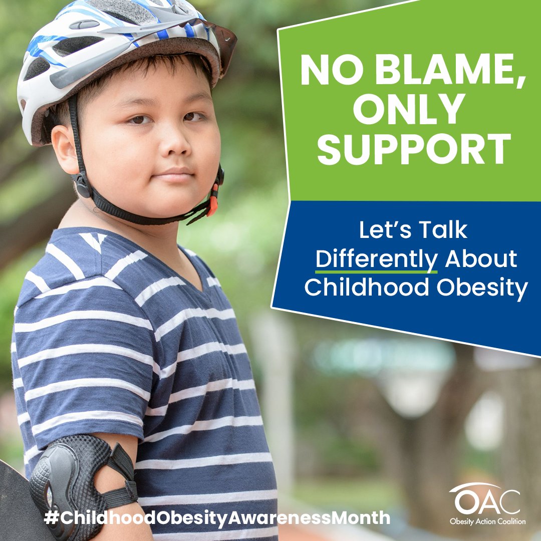 ObesityAction's tweet image. #ChildhoodObesityAwarenessMonth starts today! At OAC, we&apos;re committed to support, not stigma. Obesity is a complex disease, and all kids and families deserve compassion. 💚

Visit our site for resources and follow us for updates: obesityaction.org/childhood-obes…

#SupportNotStigma