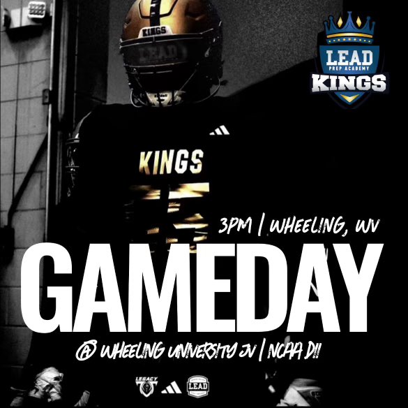 Heading to West Virginia for Week 2! Kickoff @ Wheeling University at 3pm! 

Livestream: seasoncast.com/leadprepacadem…

#THEPROGRAM #K1NGS <a href="/LegacyMI_FBall/">Legacy Football Organization</a>