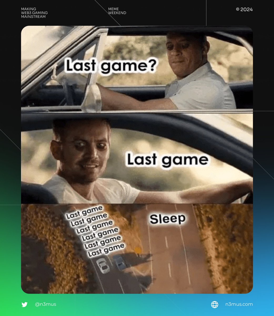 N3musFdn's tweet image. Alright, one last game and then I’ll go to sleep.

[5 hours later...]

Okay, now it’s the last one...

#JustOneMore #SleepIsForTheWeak #LateNightGaming